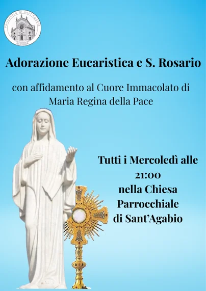 Locandina: Adorazione Eucaristica e Santo Rosario