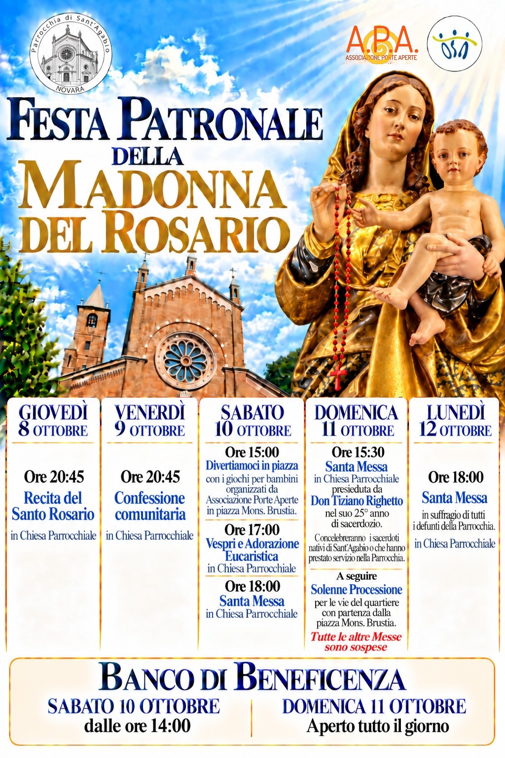 Locandina: Festa Patronale della Madonna del Rosario